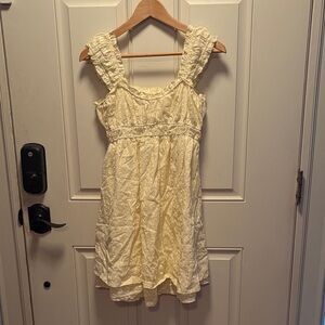 Butter yellow mini dress